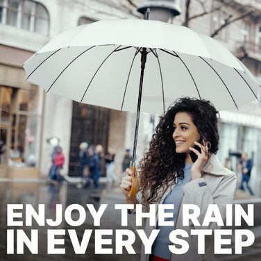 Гольф-парасолька Royal Walk XXL 120см для 2 особи, автоматична, вітростійка, з дерев'яною ручкою