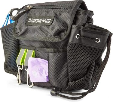 Сучасна сумка для собак, водонепроникна, з дозатором для ласощів та відходів, чорна