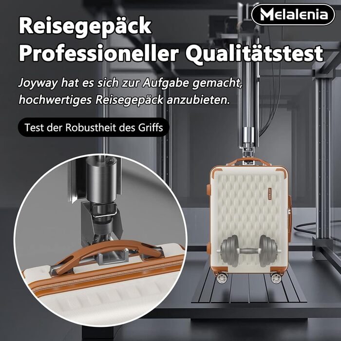 Набір валіз Melalenia 4 шт. з жорстким корпусом, легкий, для подорожей, з TSA замком та 4 колесами (білий)