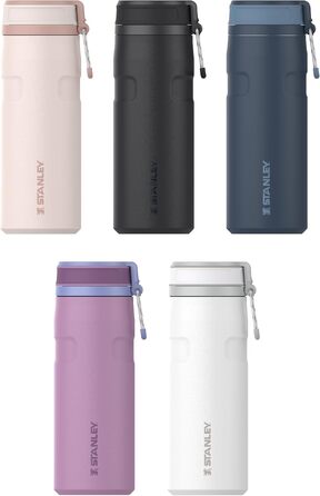 Термопляшка Stanley IceFlow Twist Flip 0.47л, Rose Quartz — герметична, зі сталі, для напоїв