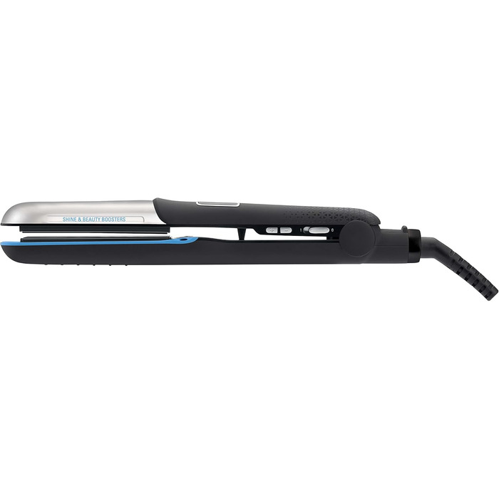 Випрямляч для волосся Rowenta SF6220 Liss & Curl Ultimate Shine: випрямлення та локони, LED, чорний/срібний