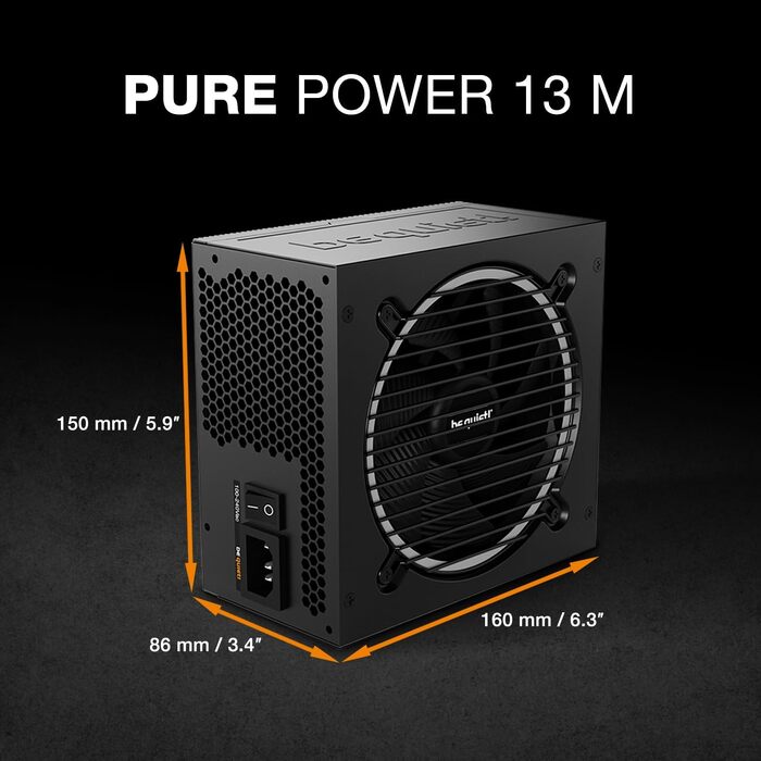 Блок живлення be quiet! Pure Power 13 M 750W, ATX 3.1, 80+ Gold, повністю модульний