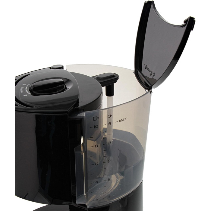 Кавоварка Melitta Enjoy Top з скляною колбою, функцією Stop-Drip, на 10 чашок, чорного кольору