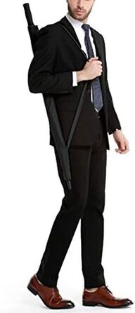 Стійкий до вітру парасолька-тростина XL/XXL, автоматична, з подвійним вентиляційним отвором - високоякісна для жінок та чоловіків, ідеальна як гольф-парасолька, чорна, 62 дюйми (157 см)