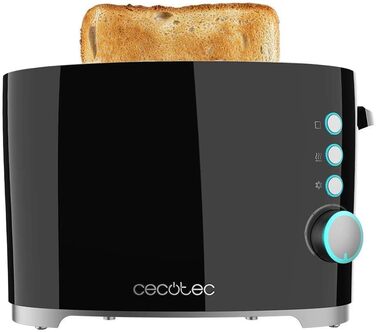 Тостер Cecotec Toast&Taste Extra W 1000W з подвійним широким слотом, 7 рівнів підсмажування, автоматичний викид, піддон для крихт, білий