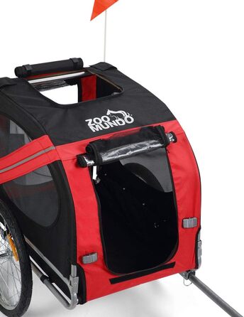 Причіп для велосипеда Zoomundo для собак, зелений/чорний - срібна рама