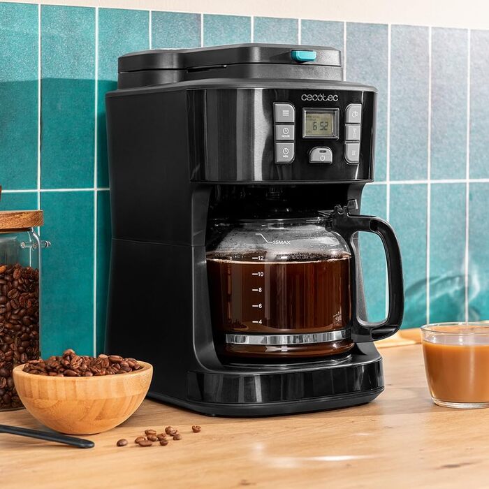 Кавоварка Cecotec Coffee 66 Smart Plus: програмована, 980W, 1,5л, сталь, LCD, ExtemAroma, AutoClean