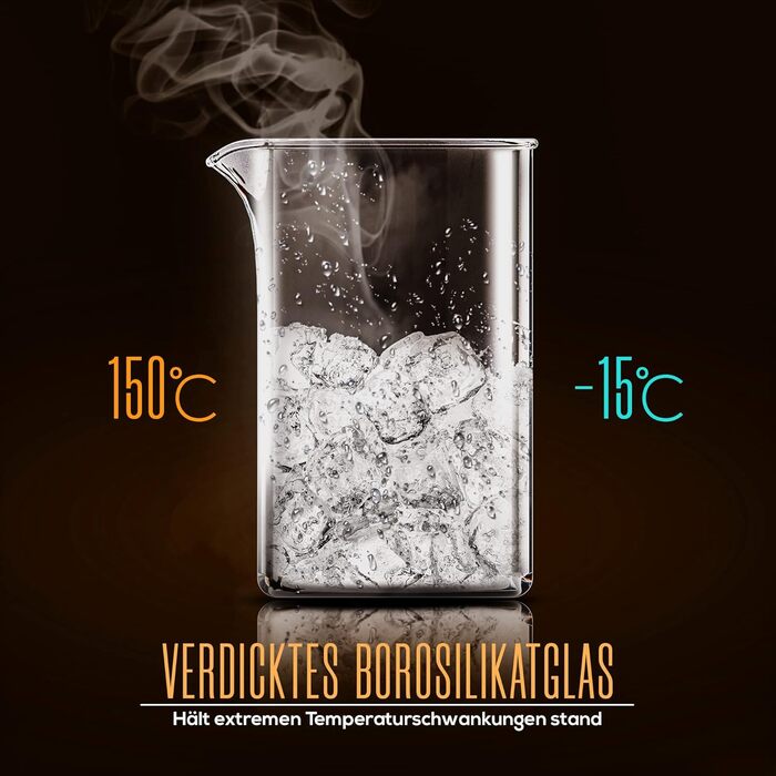 Френч-прес KICHLY 1000 мл: портативна кавоварка з нержавіючою сталлю та потрійним фільтром