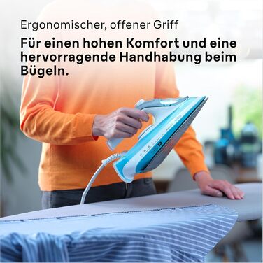 Відпарювач Braun FreeStyle 5 SI 5037 VI - потужний праска з підошвою Freeglide 3D, вертикальним відпарюванням, 2700 Вт, 200 г/хв, резервуар 330 мл (блакитний)