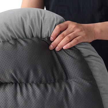 Кішечка ліжко BEDSURE велике, миється - 63.5x53см, неслизьке, для собак та кішок, квадратна корзина з м'яким бордюром, сіре, 63.5 x 53 см (Д x Ш)