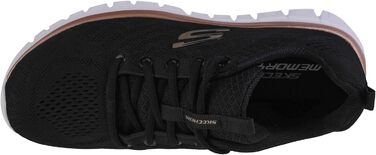 Кросівки Skechers Graceful Get Connected для жінок (38.5 EU, чорний/золотий)