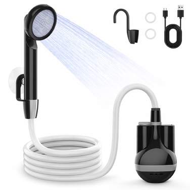 Портативний акумуляторний туристичний душ, 20 л, зі шлангом 1,8 м