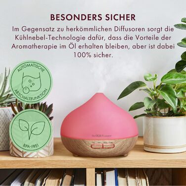 Аромадифузор ультразвуковий The Body Source 300 мл з LED-підсвіткою та таймером - зволожувач повітря для дому, офісу, спа. Підтримка ефірних олій.