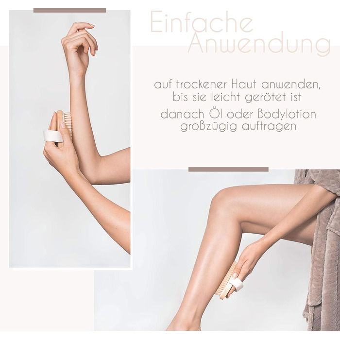 Суха щітка для тіла Lampox®: масажна, для пілінгу, покращує лімфодренаж, проти целюліту