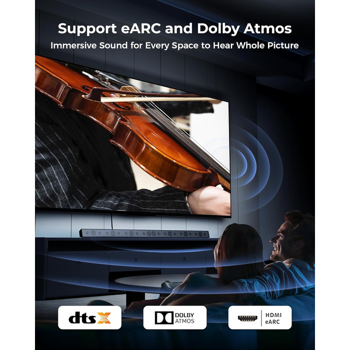 Кабель HDMI 2.1 Silkland 8K (2м) - Сертифікований, eARC, 48Gbps, сумісний з PS5, Fire TV, HDTV, Laptop