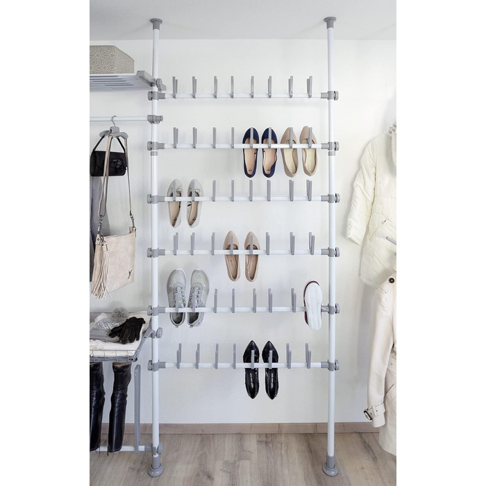 WENKO Telescopic System Hercules - adjustable organization system, wardrobe system (shoe holder)