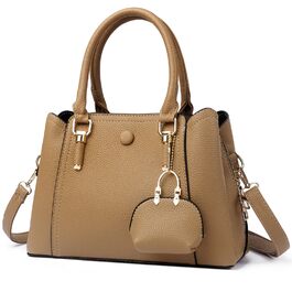 Сумка жіноча Myhozee середнього розміру з екошкіри, крос-боді, бежева (K081-khaki)