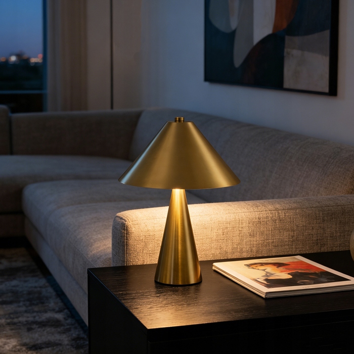 Настільна лампа EOEXZAL, золотисто-жовта, 12 Вт