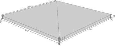 QUICK STAR 3x3m Waterproof Transparent Pavilion Cover (3 x 3 m without Flap)