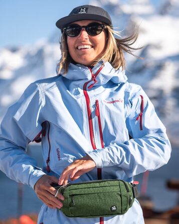 Сумка на пояс Waterfly: чоловіча/жіноча, спортивна, для подорожей, прогулянок з собакою, на пояс, з регульованим ремінцем (темно-зелена)