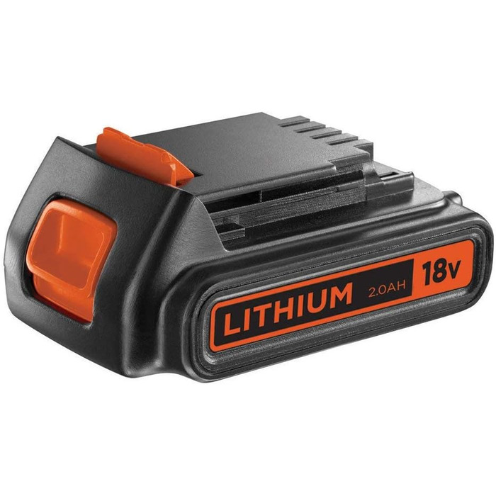 Black+Decker 3-in-1 City Mower Attachment (40-60 mm cutting height for trimmer) + Black+Decker Li-Ion Slidepack Battery (18V 2.0Ah, compatible with all Black+Decker 18V garden tools)