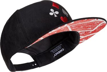 Кепка Snapback Cadency® Poker, чорна, унісекс, регульована, для чоловіків та жінок