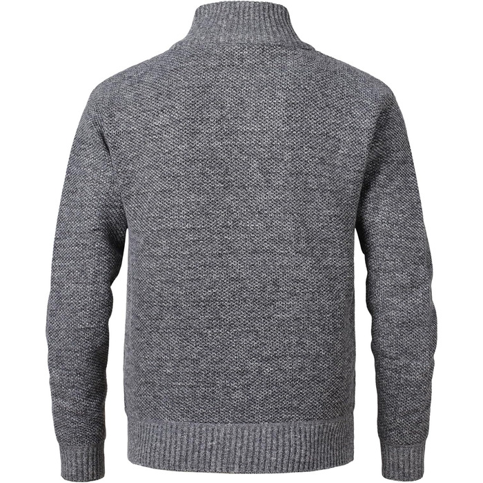 Чоловіча в'язана куртка-кардиган з коміром-стійкою та візерунком коси. Тепла флісова куртка з довгим рукавом для чоловіків (XXL, світло-сірий)