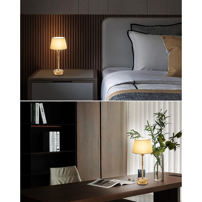 Акумуляторна настільна лампа: портативна, бездротова з регулюванням яскравості, для дому та саду