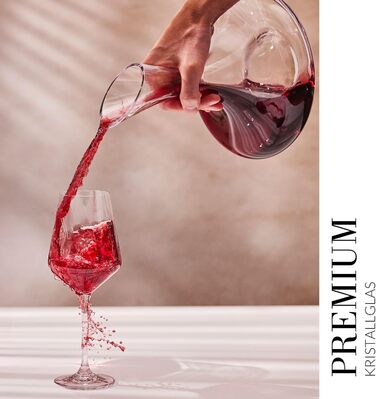 KROSNO Wine Decanter Wine Carafe | 1500 ML | Set of 1 | Avant-Garde Collection | Red Wine Decanter Decanting Carafe | Perfect for Home, Restaurants, and Parties