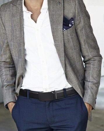 Чоловічий шкіряний ремінь BOSTANTEN з автоматичною застібкою-разом, 35 мм, регульована довжина 115 см (32'-38'), чорний