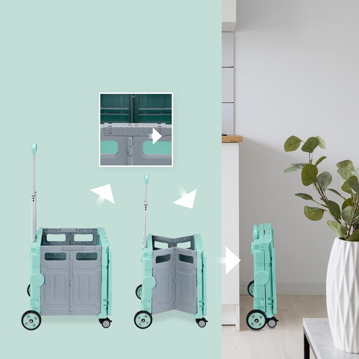 Relaxdays Shopping Trolley with Lid