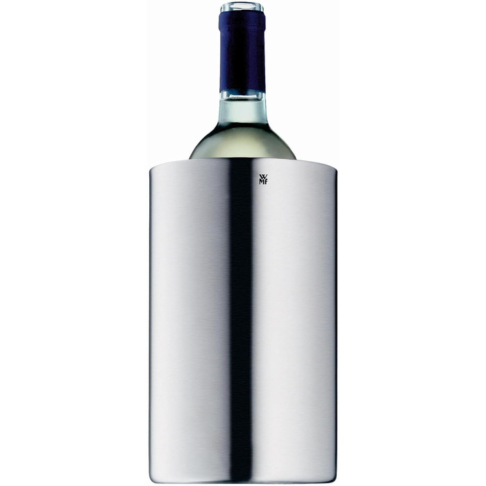 WMF Clever&More Sparkling Wine Cooler Stainless Steel 19.5 cm, Bottle Cooler Double-Walled, Keeps Longer Cool, Sparkling Wine Cooler, Wine Cooler, Ice Cube Container, Matte Finish