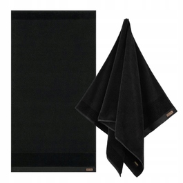 Великий махровий рушник для ванни ZWOLTEX PORTO, чорний, 600г, 50x100см