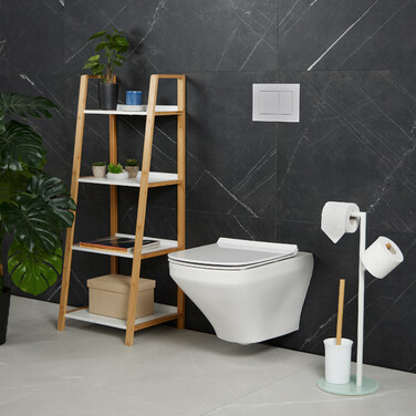 Relaxdays Toilet Set with 2 Replacement Brush Heads
