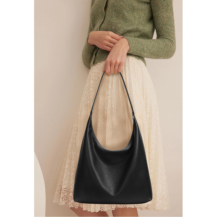 Сумка жіноча KALIDI шопер з PU шкіри, велика, чорна, для роботи, навчання, повсякденна, вінтажний стиль