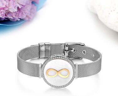 Чоловічий браслет JewelryWe з нержавіючої сталі та гуми, класичний дизайн з хрестом, регульований розмір, чорний/золотий, безкоштовна гравію (Infinity)