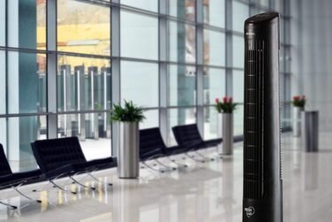 Вентилятор настільний Ariete 805, 48 Вт, з осциляцією 180°, дисплеєм, 3 швидкості, 3 режими, таймер до 7,5 год, чорний