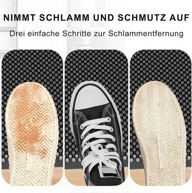 Килимок для дому та вулиці Fowooyeen, силіконовий, 43 x 76 см, чорний, неслизький, миючий