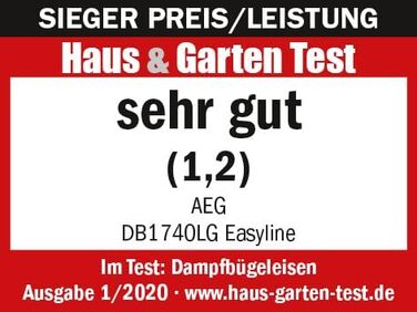 Праска AEG DB 1740LG 3000 серії: 2400 Вт, 110 г/хв, керамічна підошва, антинакип, 250 мл, 2 м, зелено-біла
