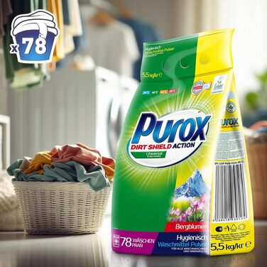 Універсальний пральний порошок PUROX (142 WL) для прання білизни, 10 кг