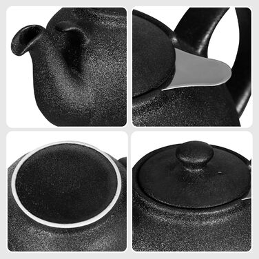 Керамічний чайник Urban Lifestyle LIVERPOOL з ситом із нержавіючої сталі, 1.1 л, чорний