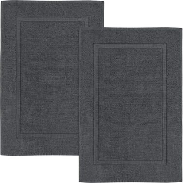 Набір бавовняних килимків для ванної кімнати Utopia Towels, 53.3 x 86.4 см, темно-сірий (антрацит), 2 шт., придатні для прання