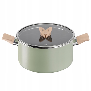 Каструля традиційна з кришкою Tefal Blossom G1744624, алюмінієва, для індукційних плит, 5,2 л