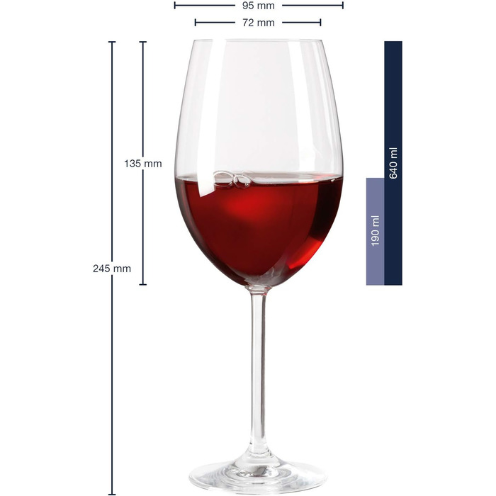 Келихи для вина Leonardo Daily Bordeaux, 6 шт., 640 мл, 063317