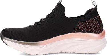 Кросівки Skechers D'lux Walker Let It Glow жіночі, чорні з рожево-золотою окантовкою, 39 EU