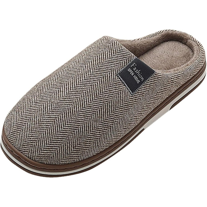 Тапочки жіночі зимові з плюшу, чоловічі теплі фетрові тапочки, зручні фетрові сліпони унісекс (A04 Кофе, 42 EU)
