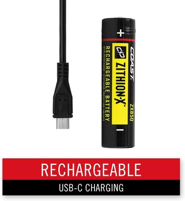 Налобний ліхтар Coast XPH30R 1200 лм, фокус, USB-C, акумуляторний, магніт, чорний