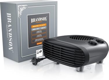 Електричний обігрівач Brandson Heizlüfter 2000W з термостатом, 3 режими потужності, енергоефективний та тихий, захист від перегріву (Cool Grey)
