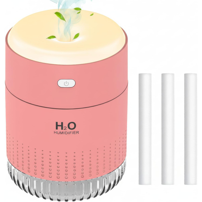 Ультразвуковий зволожувач повітря Mini AIR Humidifier з LED-підсвіткою (зелений/рожевий)