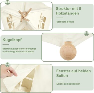 Тент-кімната для домашніх тварин EUGAD з подушкою: ідеальне місце для собак, котів, кроликів та інших тварин. Розмір: 75x75x98 см. Зручний, знімний, миючий.